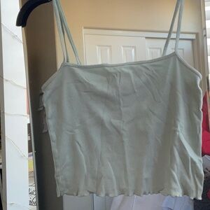 Forever 21 Green Ribbed Tank Top